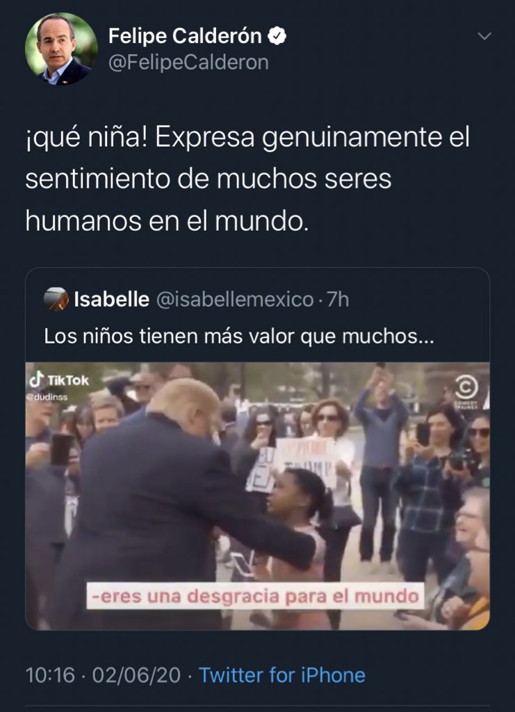 El usurpador Felipe Calderón amaneció crudo y se le ocurre publicar un mensaje en twitter criticando a Donald Trump…
