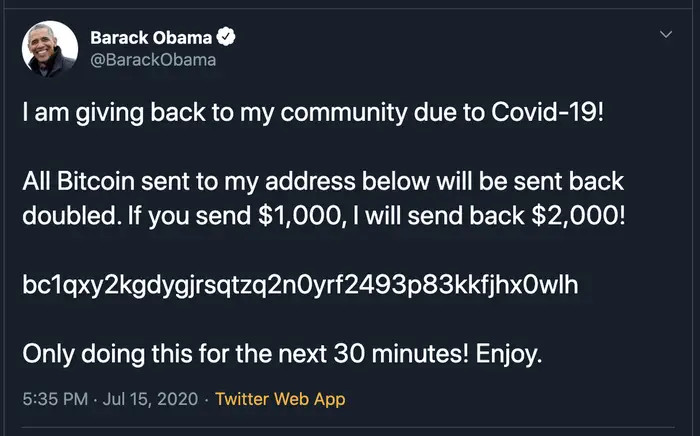 Hackean twitter y publican un mensaje en las cuentas de personajes como Barack Obama