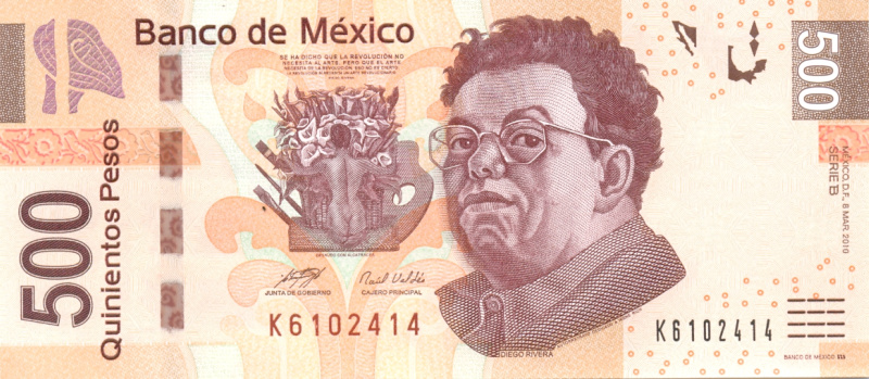 Nuevo Billete de 500 pesos Diego Rivera