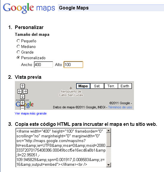 personalizar un google map