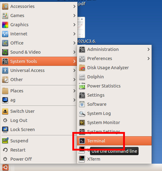 Abrir la terminal usando Ubuntu Gnome
