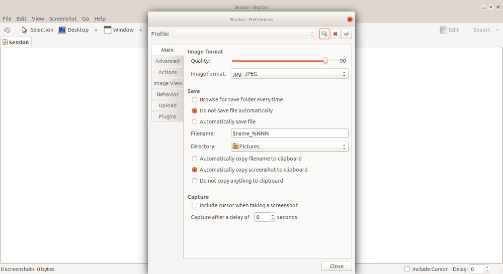 Shutter permite hacer capturas de pantalla en Ubuntu 18