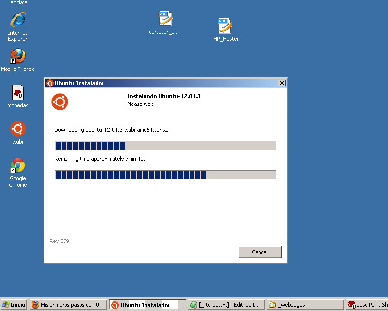 Instalar Wubi Ubuntu en una computadora con Windows